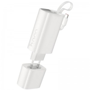 Power Bank Hoco J148 Handy PD20W with cable 5000 mAh (White)