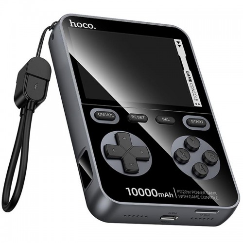 Power Bank Hoco Q47 Shine PD20W with cable + Game Console 10000 mAh (Metal Grey)