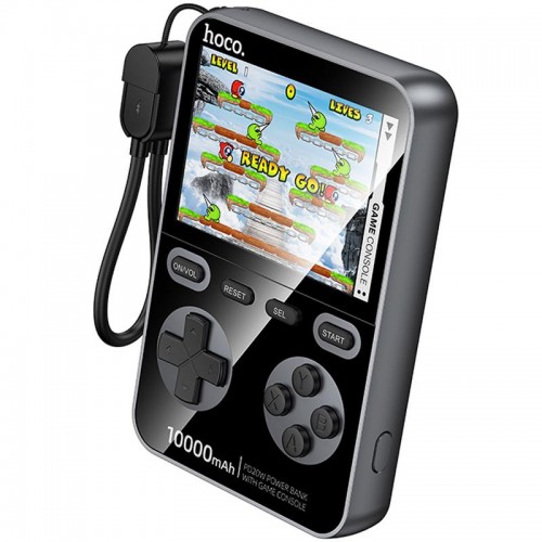 Power Bank Hoco Q47 Shine PD20W with cable + Game Console 10000 mAh (Metal Grey)