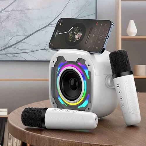 Bluetooth колонка V11 + два мікрофона White