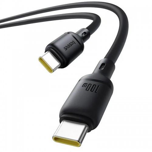 Дата кабель Baseus Silky Series OS Fast Charging Type-C to Type-C 100W (1m) (P10377704) Cluster Black