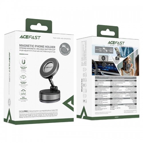 Магнітний тримач для телефону Acefast E28 Auto Fix 360° Metal gray