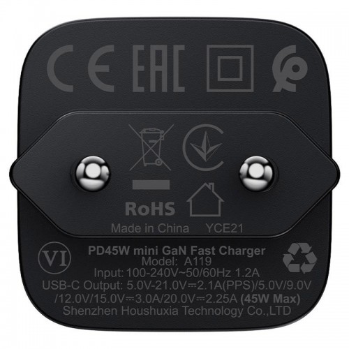 СЗУ Acefast A119 PD45W GaN (1USB-C) Black