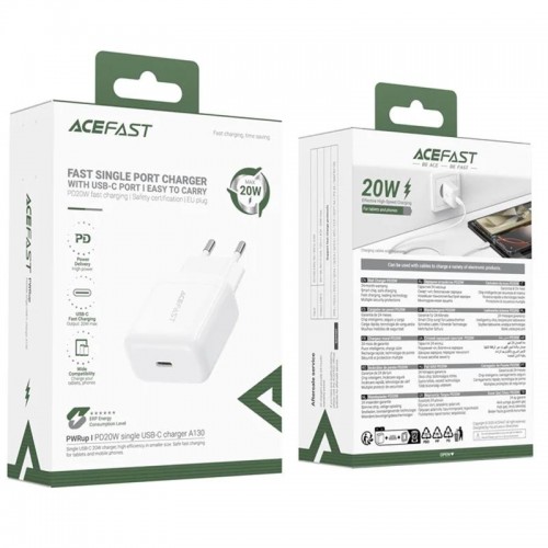 СЗУ Acefast A130 PD20W (1USB-C) White