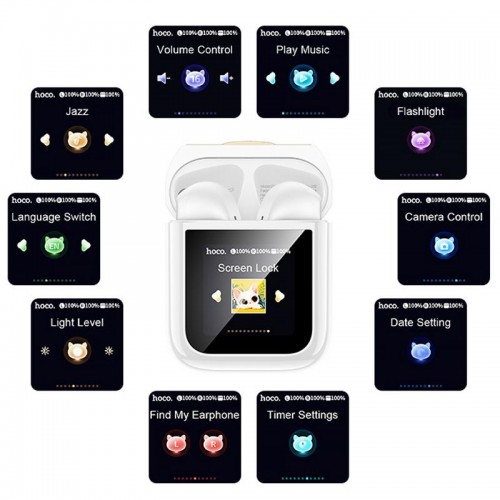 Беспроводные TWS наушники Hoco EW86 Cat White