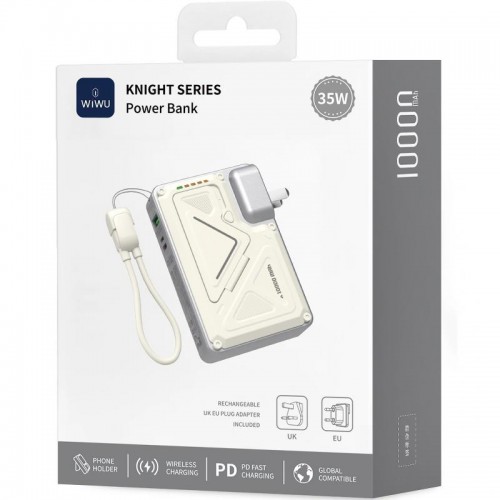 Power Bank WIWU Wi-P057 Knight 22.5W+PD35W 10000 mAh White