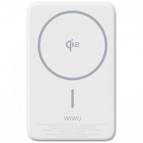 Power Bank WIWU Wi-P031 Magnetic з БЗП Qi2 30W 10000 mAh White