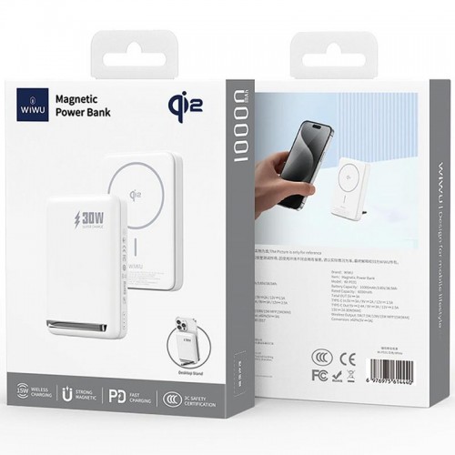 Power Bank WIWU Wi-P031 Magnetic з БЗП Qi2 30W 10000 mAh White