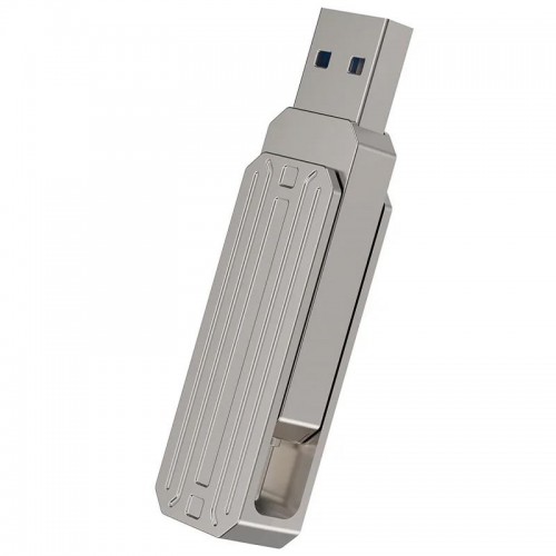 Флеш-накопичувач WIWU WI-FD003 Infinite 2in1 Type-C USB 3.2 - 128 GB Silver