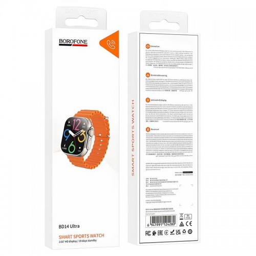 Смарт-годинник Borofone BD14 Ultra Smart sports watch (call version) Titanium gold