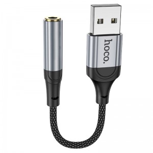 Переходник Hoco LS36 Fresh USB to 3,5 AUX Black