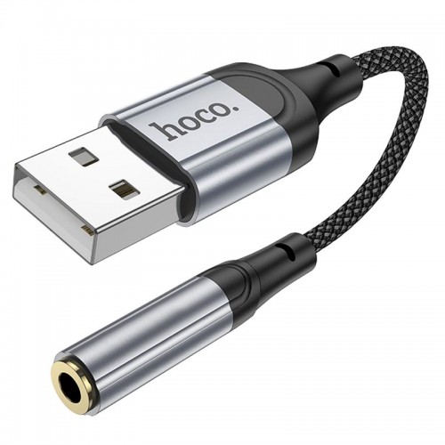 Переходник Hoco LS36 Fresh USB to 3,5 AUX Black