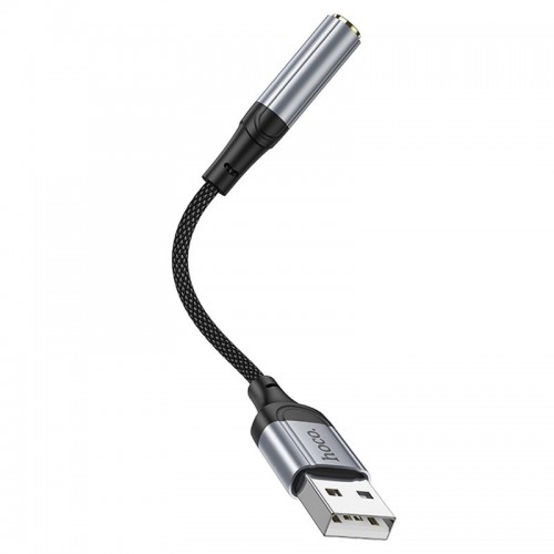 Переходник Hoco LS36 Fresh USB to 3,5 AUX Black
