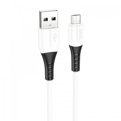 Дата кабель Hoco X82 Silicone USB to MicroUSB (1m) White