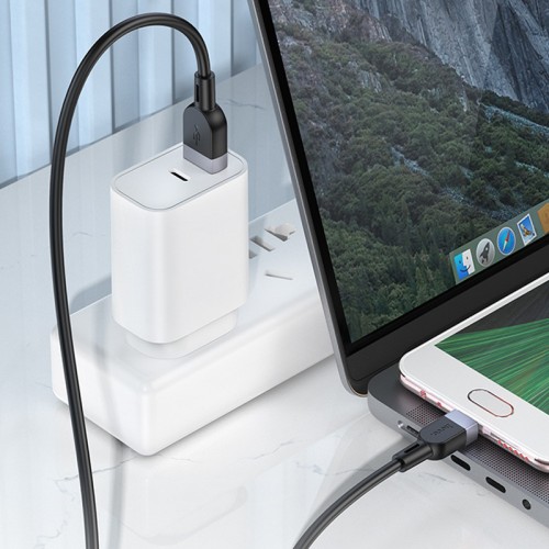 Дата кабель Hoco X109 Energy silicone USB to MicroUSB (1m) Black