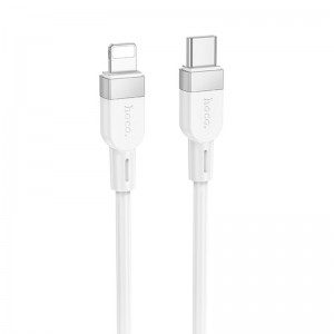 Дата кабель Hoco X109 Energy silicone Type-C to Lightning (1m) White