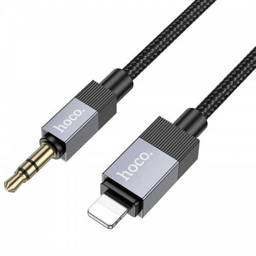 Аудіо кабель Aux Hoco UPA32A Clever digital (Lightning to AUX 3.5mm) (1m) Black