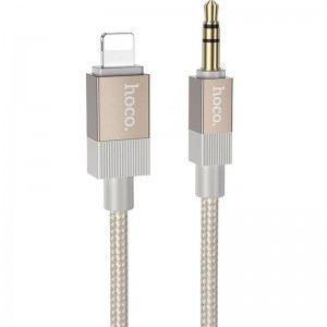 Аудіо кабель Aux Hoco UPA32A Clever digital (Lightning to AUX 3.5mm) (1m) Gold