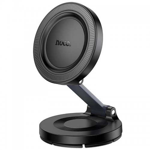 Автодержатель Hoco H61 Show folding ring magnetic (dashboard) Black / Metal gray