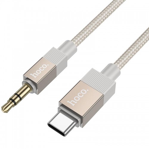 Аудіо кабель Aux Hoco UPA32B Clever digital (Type-C to AUX 3.5mm) (1m) Gold