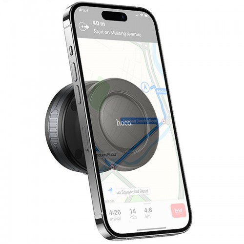 Автодержатель Hoco H87 Dragon electric suction cup magnetic (universal) Black / Metal gray