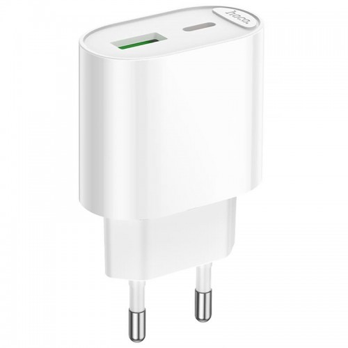 МЗП Hoco C109A Fighter PD20W+QC3.0 (1USB-A/1C) White