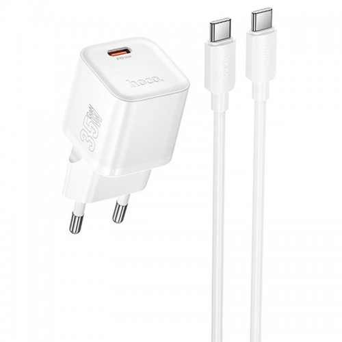 СЗУ Hoco N66 Ingenious PD35W (1USB-C) + кабель Type-C to Type-C White