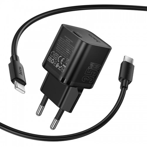 СЗУ Hoco N66 Ingenious PD35W (1USB-C) + кабель Type-C to Type-C Black