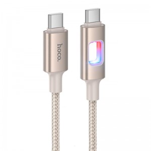 Дата кабель Hoco U144 New Type-C to Type-C 60W (1.2m) Gold
