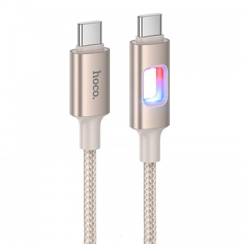 Дата кабель Hoco U144 New Type-C to Type-C 60W (1.2m) Gold