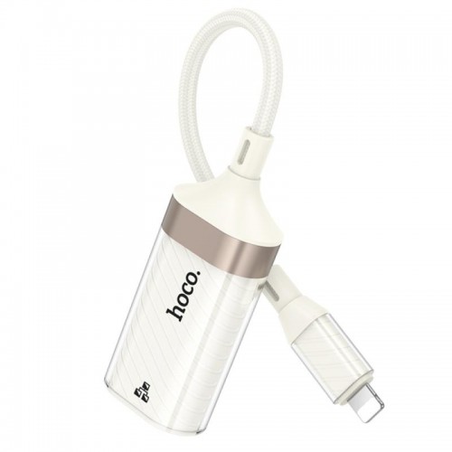 Перехідник Hoco UA41A Crystal Lightning to RJ45 100 Mbs (0.15m) Apricot