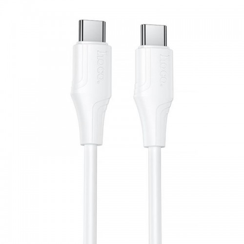Дата кабель Hoco X124 Bien silicone Type-C to Type-C 60W (1m) White