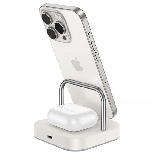 БЗУ Hoco CQ16B Astute 2in1 15W Milky White