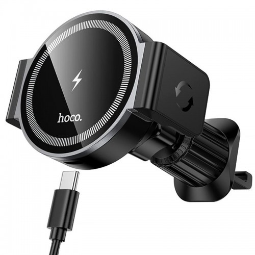 Автотримач з БЗП Hoco HW35 Power 15W (air outlet) Black