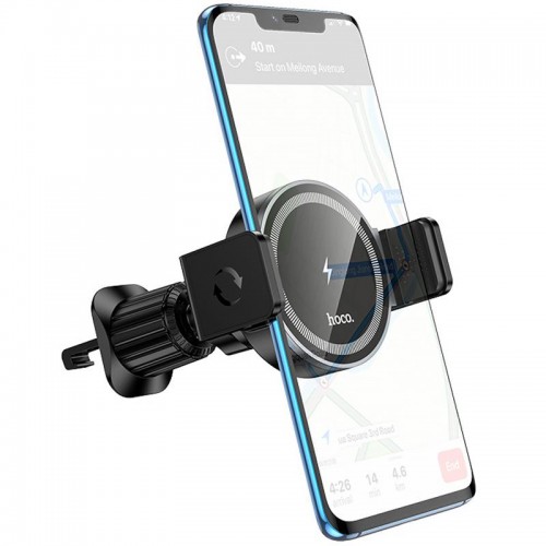Автотримач з БЗП Hoco HW35 Power 15W (air outlet) Black