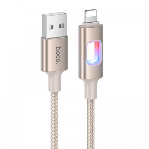 Дата кабель Hoco U144 New USB to Lightning 2.4A (1.2m) Gold