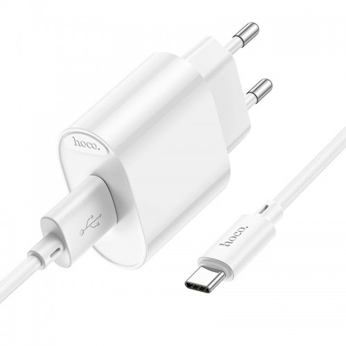 МЗП Hoco C109A Fighter 10.5W (1USB-A) + кабель USB to Type-C White