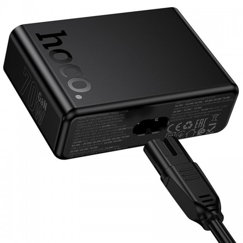 МЗП Hoco C152A Modern PD70W 6in1 (5USB-C і 1USB-A) Black