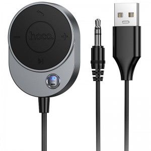 Bluetooth аудіо ресивер Hoco E150 Path AUX BT5.4 Metal gray