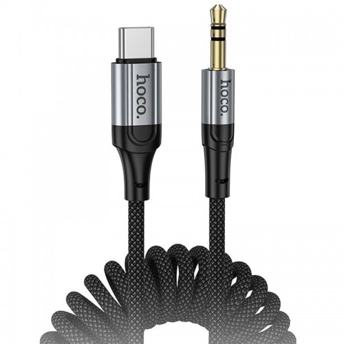 Аудио кабель Aux Hoco UPA33B Nuevo (Type-C to AUX 3.5mm) (1.5m) Black