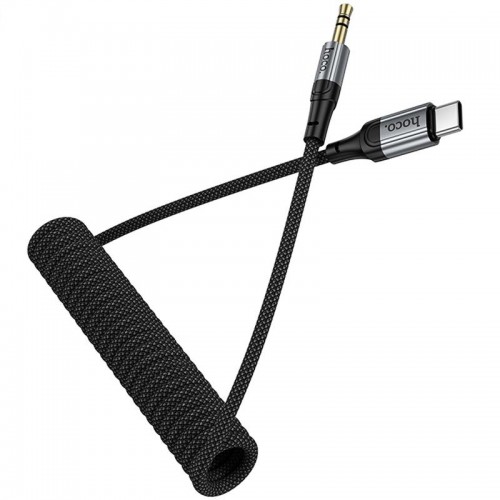 Аудио кабель Aux Hoco UPA33B Nuevo (Type-C to AUX 3.5mm) (1.5m) Black