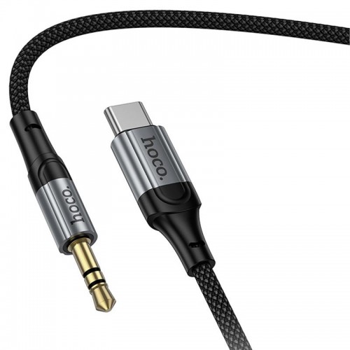 Аудио кабель Aux Hoco UPA33B Nuevo (Type-C to AUX 3.5mm) (1.5m) Black