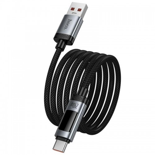 Дата кабель Hoco U148 Lord with display USB to Type-C 100W (1.2m) Black