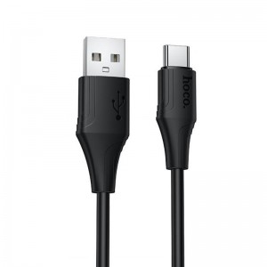 Дата кабель Hoco X124 Bien silicone USB to Type-C 3A (1m) Black