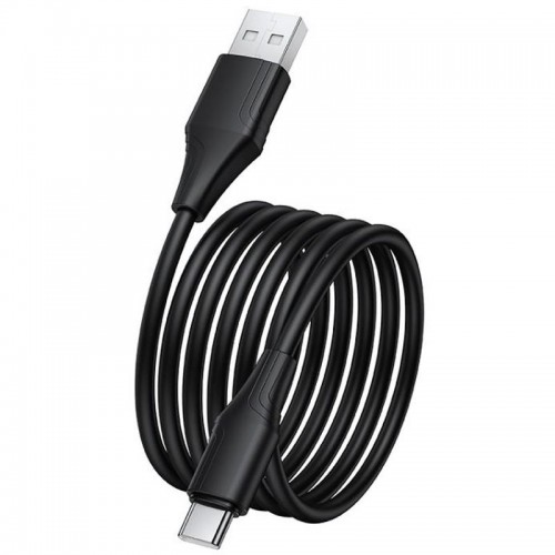 Дата кабель Hoco X124 Bien silicone USB to Type-C 3A (1m) Black