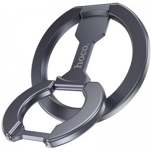 Магнітний тримач для телефону Hoco GH9 Double-ring Metal gray