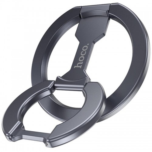 Магнітний тримач для телефону Hoco GH9 Double-ring Metal gray
