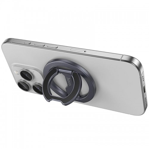 Магнітний тримач для телефону Hoco GH9 Double-ring Metal gray