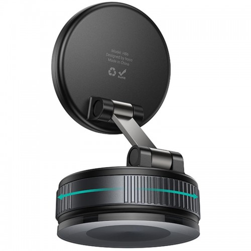 Автодержатель Hoco H86 Dragon manual suction cup magnetic (universal) Black / Metal gray