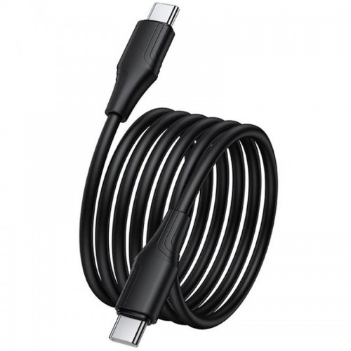 Дата кабель Hoco X124 Bien silicone Type-C to Type-C 60W (1m) Black